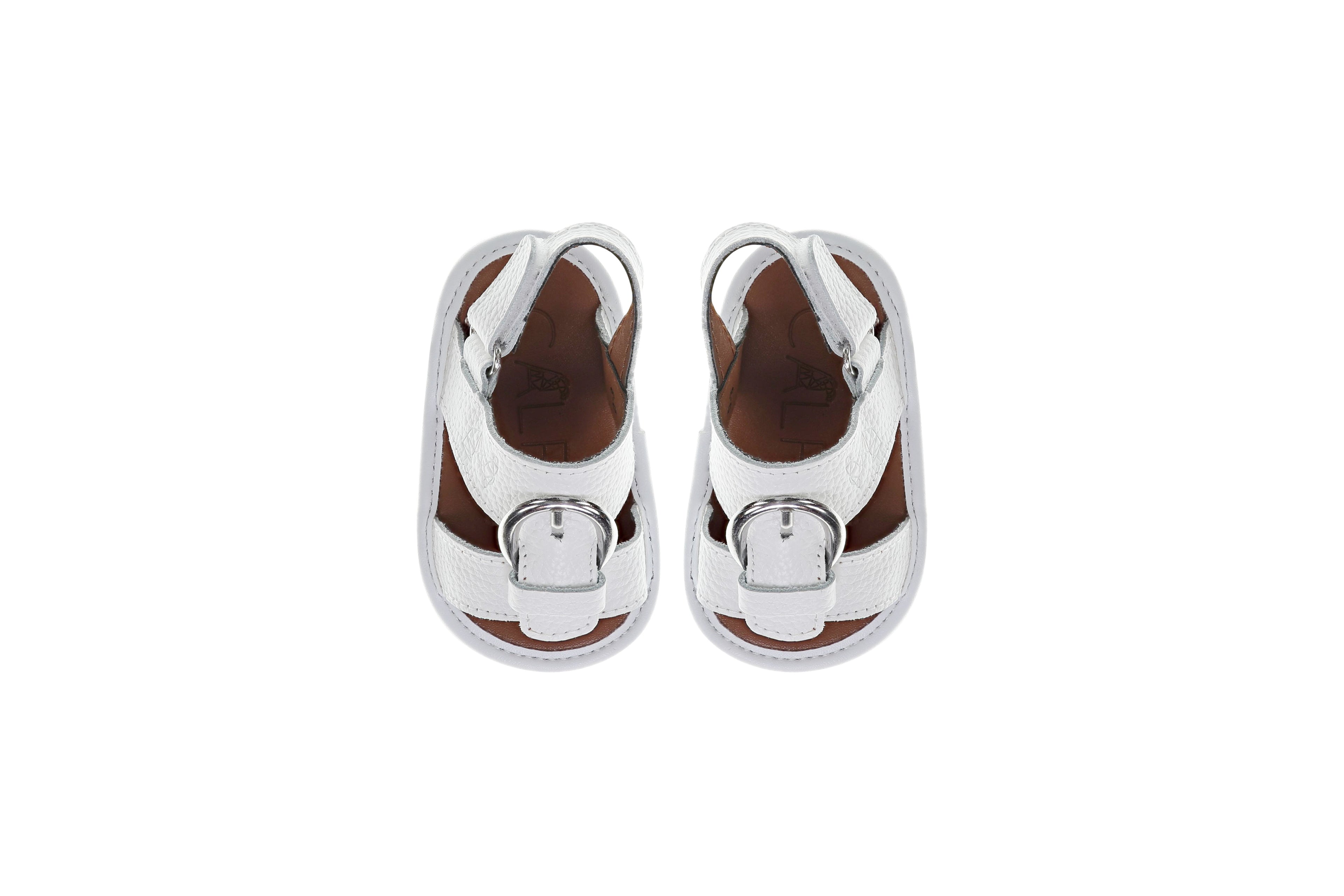 White Newborn Soft Sandals | Classic &amp; Leather | Calf.ae