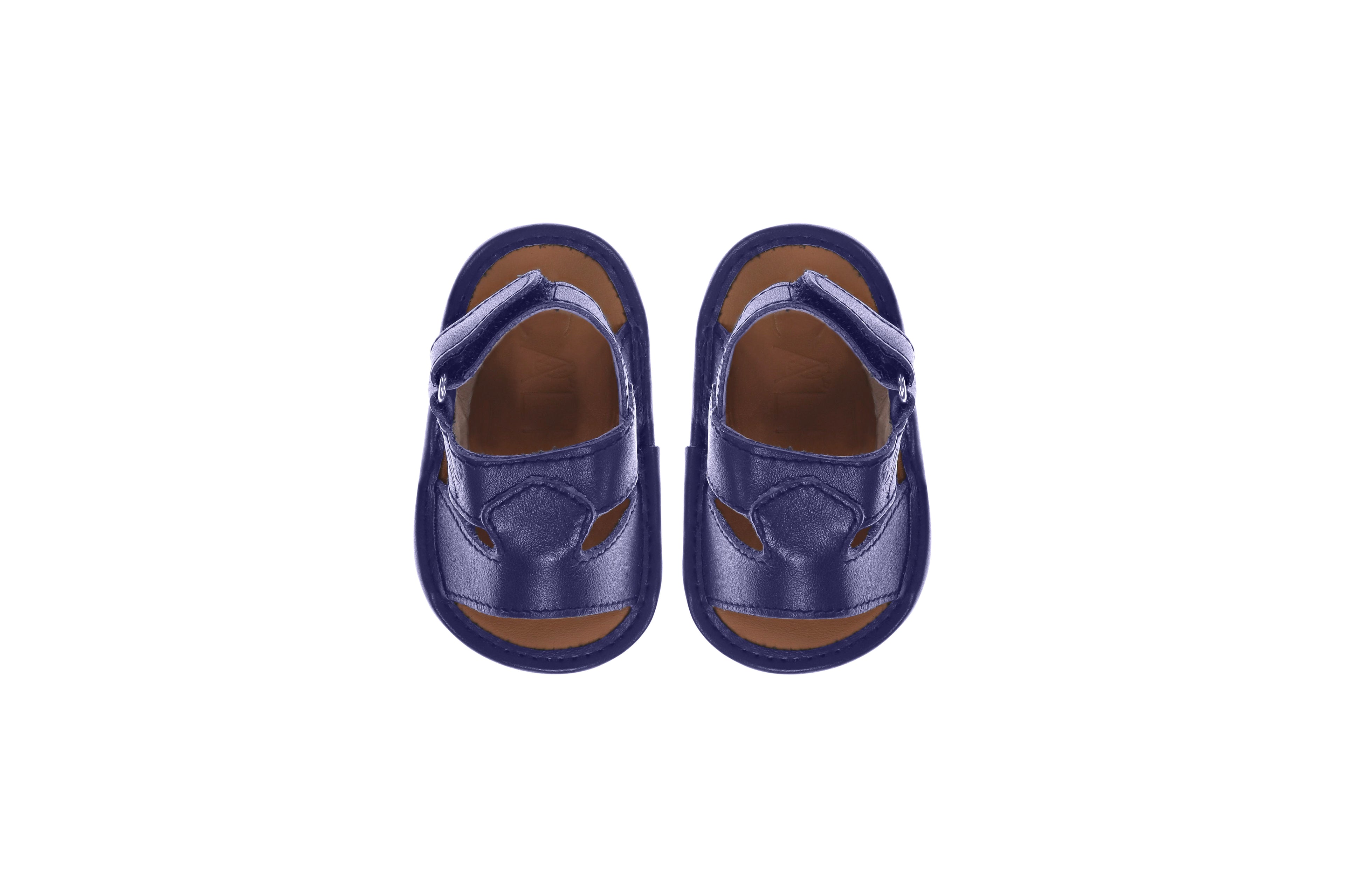 Newborn Blue Sandals | Blue Leather Sandals | Calf.ae