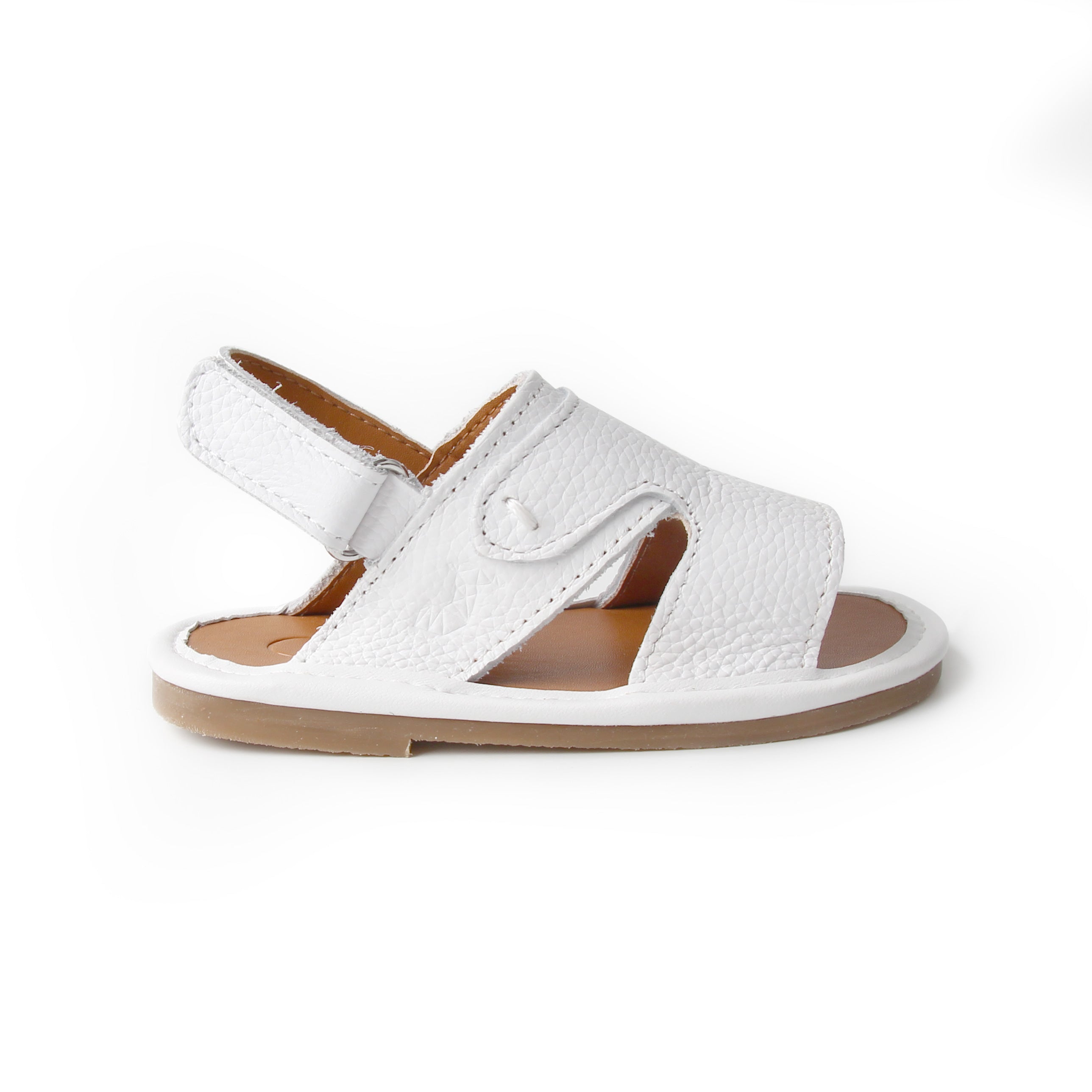 White Newborn Soft Sandal | Baby Soft Sandals | Calf.ae