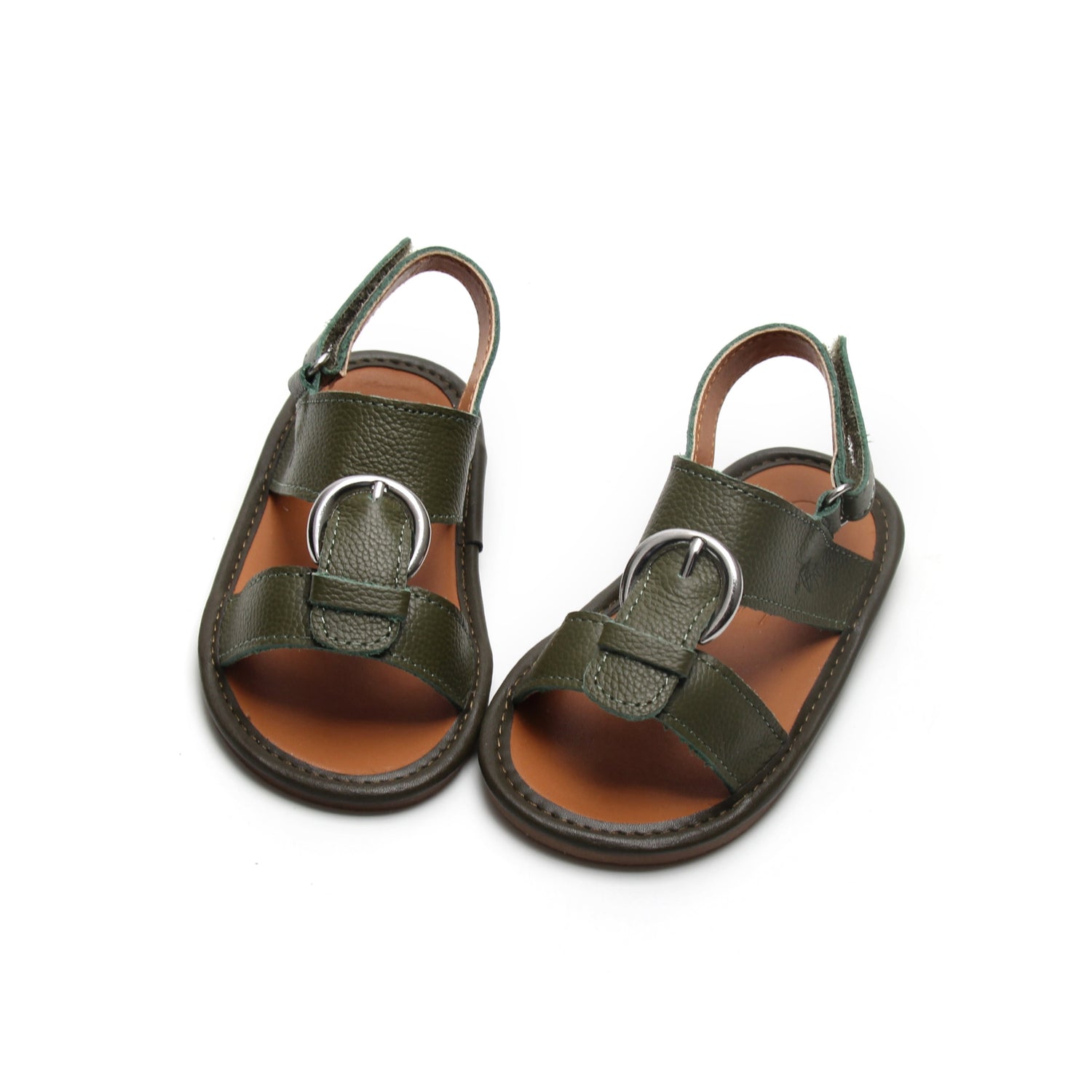 Olive Soft Sandals | Classic Newborn Sandals | Calf.ae