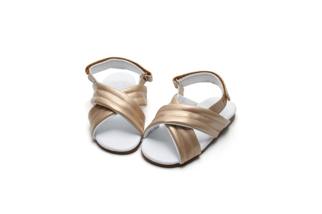 Newborn Golden Kids Sandals | Leather & Comfortable | Calf.ae