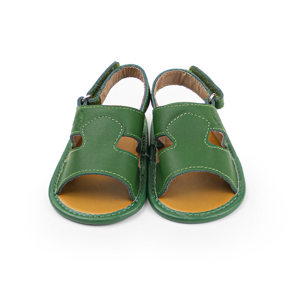 Newborn Green Sandals | Soft Green Sandals | Calf.ae